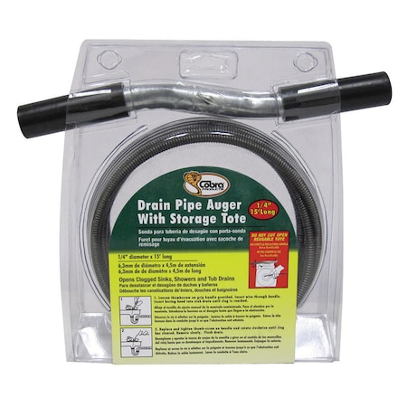 Cobra Tools Cobra 15 ft. L Drain Pipe Auger 10150